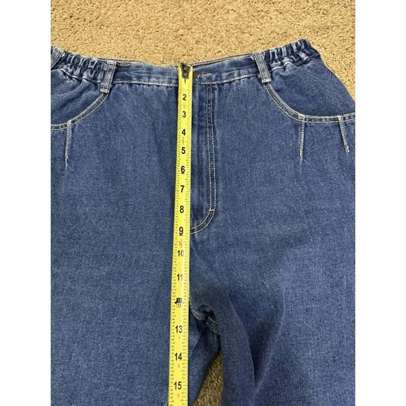 VINTAGE GINTANO Womens Denim Jeans Blue High-Rise Mom Retro Pleats Sz 16 30x30 - Picture 10 of 11